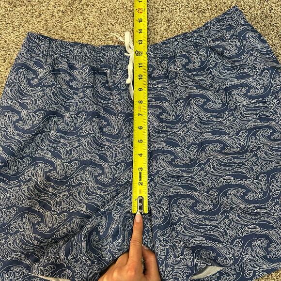 1901 Men's Blue Estate White Waves Swim Shorts Size XL - Picture 5 of 9